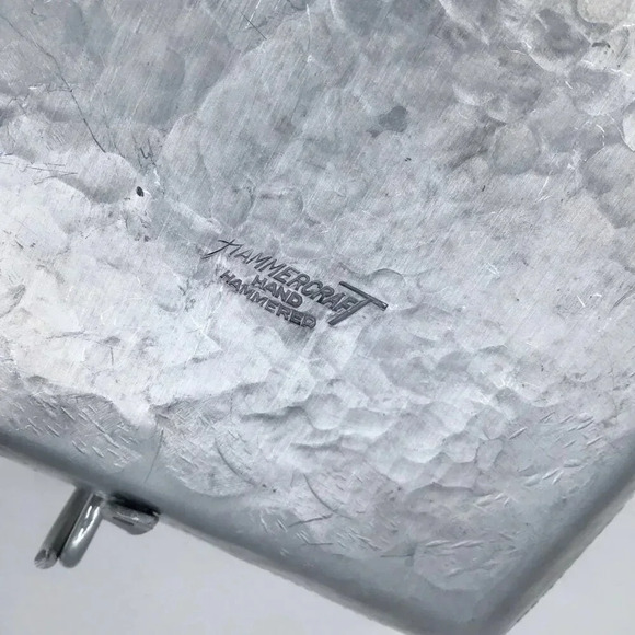 VTG Hammercraft Artisan Hand Hammered Square Serving Tray Plate Grapes Harvest - Picture 8 of 8